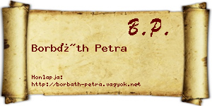 Borbáth Petra névjegykártya